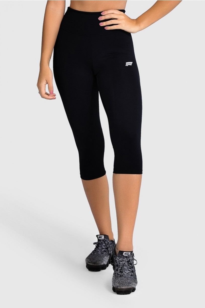 Calça Corsário Fitness Básica (Preto) | Ref: GO2-A