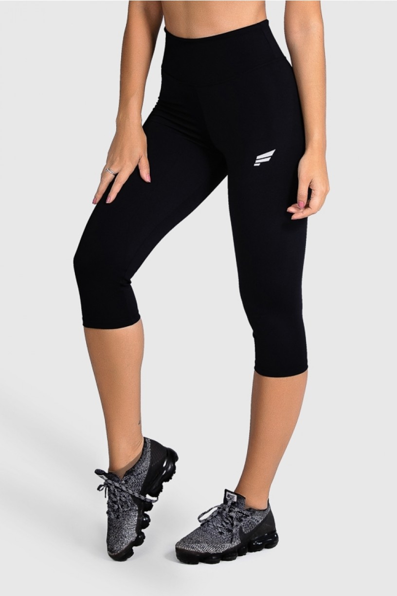 Calça Corsário Fitness Básica (Preto) | Ref: GO2-A