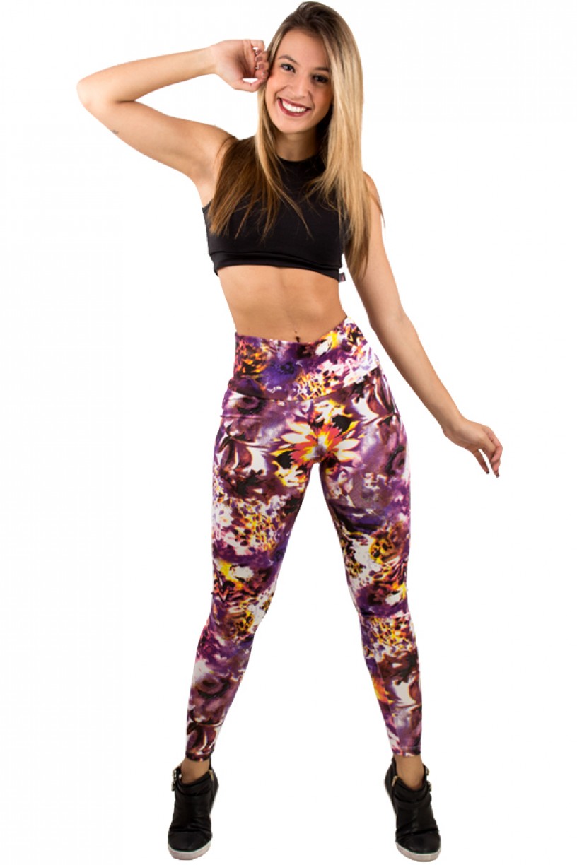 Legging Estampada Mancha Roxa