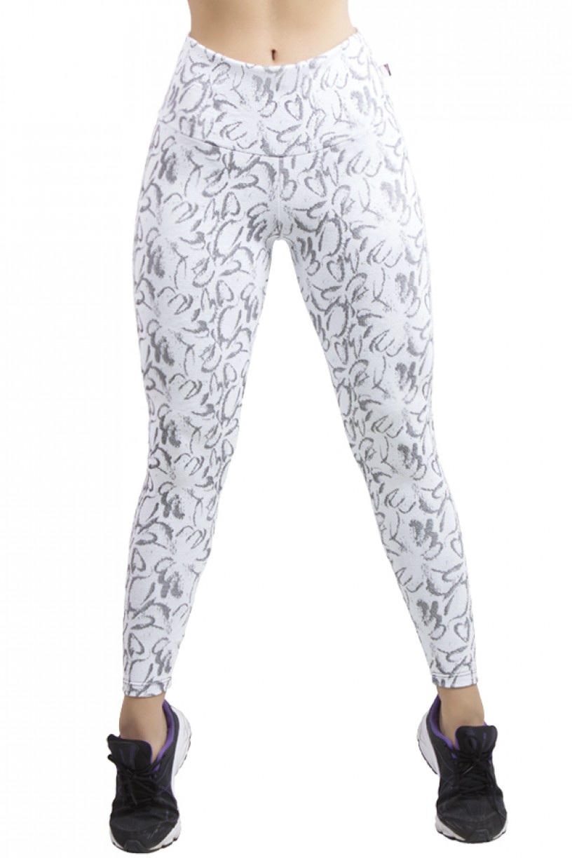 Calça Legging Cós Alto Tecido Jacquard | Ref: F560 