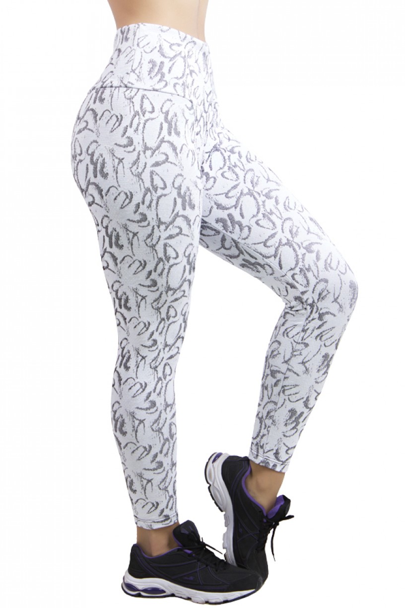 Calça Legging Cós Alto Tecido Jacquard | Ref: F560 