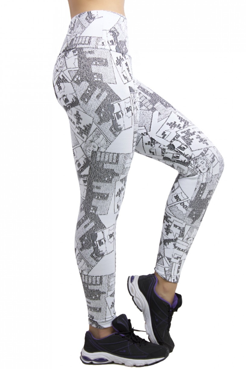 Calça Legging Cós Alto Tecido Jacquard | Ref: F558