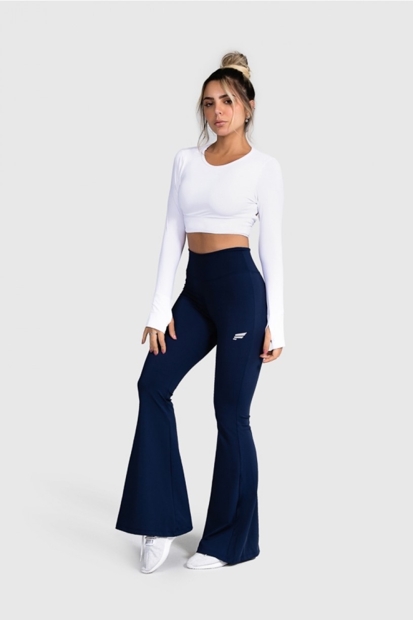 Calça Flare Fitness Básica (Azul Marinho) | Ref: GO4-H