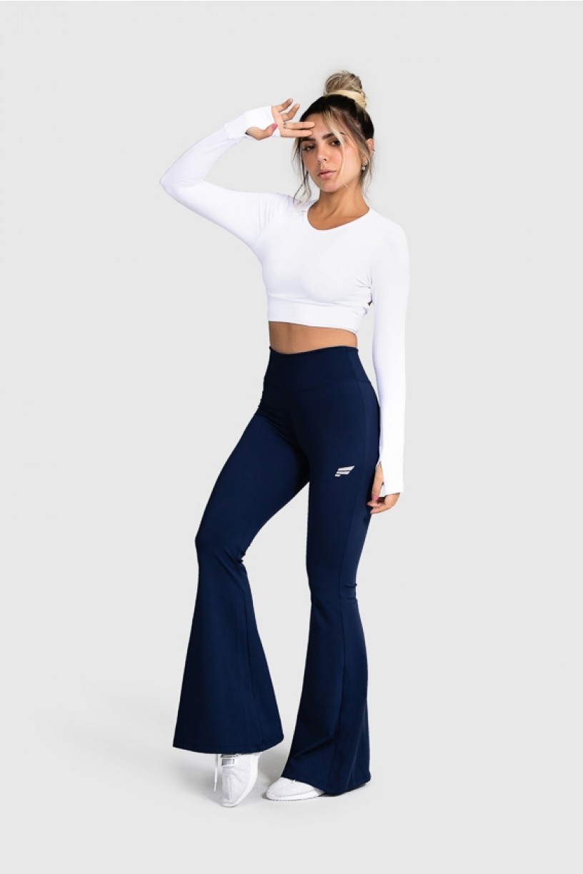 Calça Flare Fitness Básica (Azul Marinho) | Ref: GO4-H