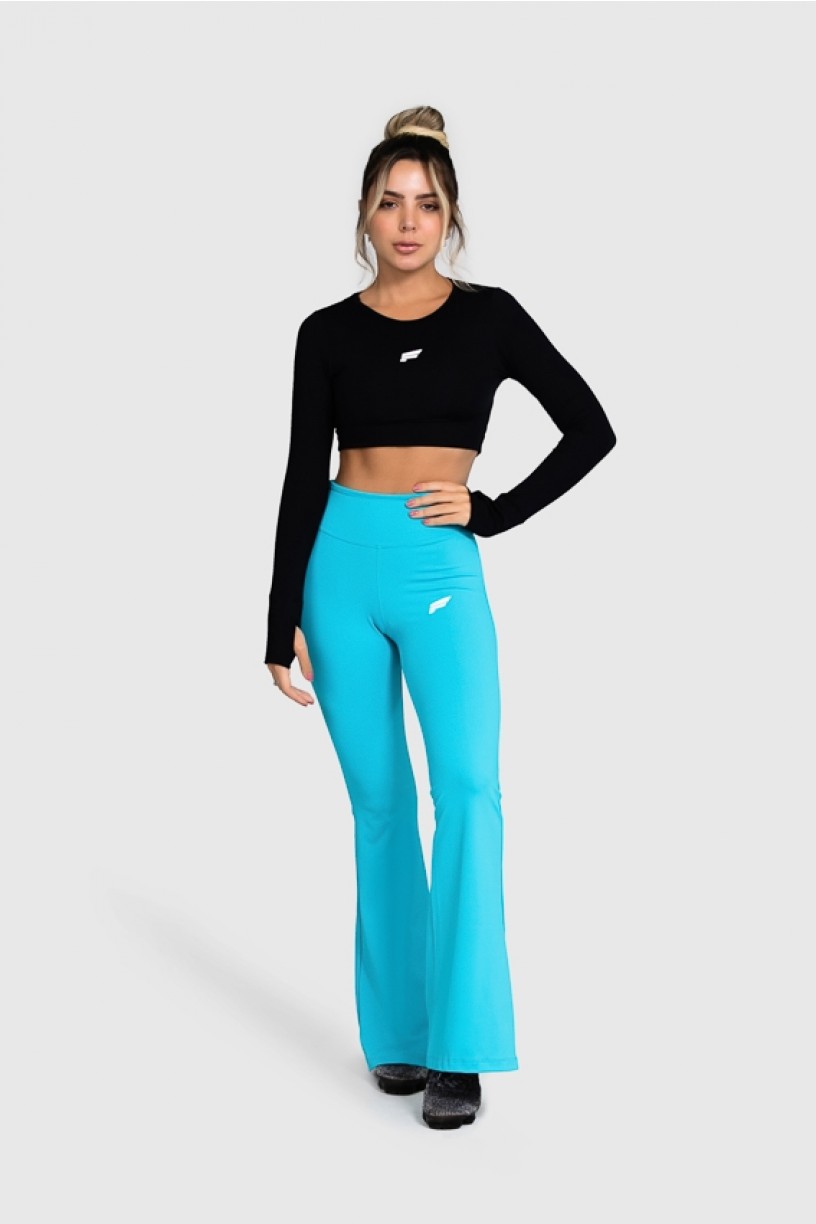 Calça Flare Fitness Básica (Azul) | Ref: GO4-E