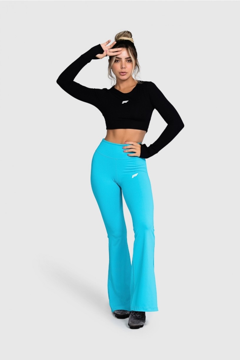 Calça Flare Fitness Básica (Azul) | Ref: GO4-E