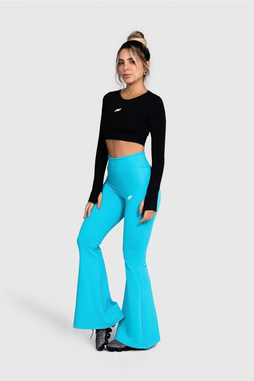 Calça Flare Fitness Básica (Azul) | Ref: GO4-E