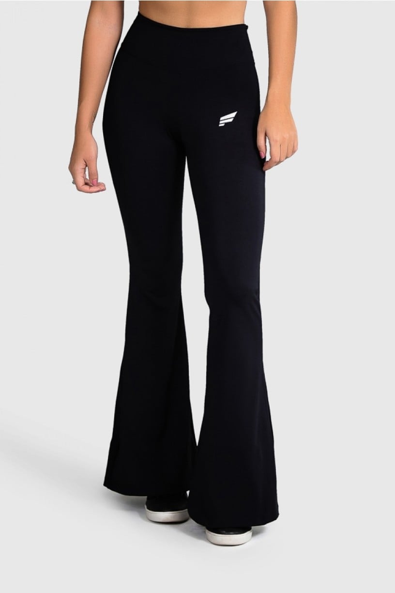 Calça Flare Fitness Básica (Preto) | Ref: GO4-A