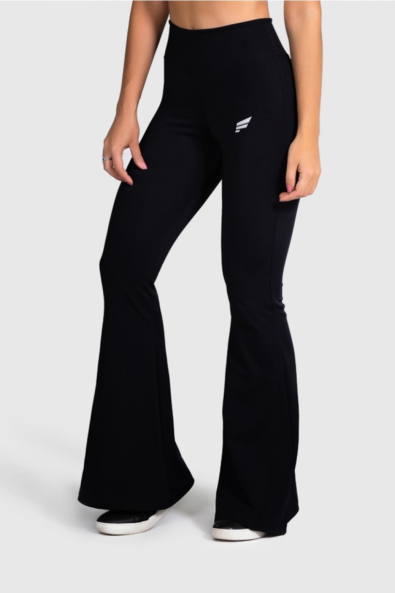 Calça Flare Fitness Básica (Preto) | Ref: GO4-A