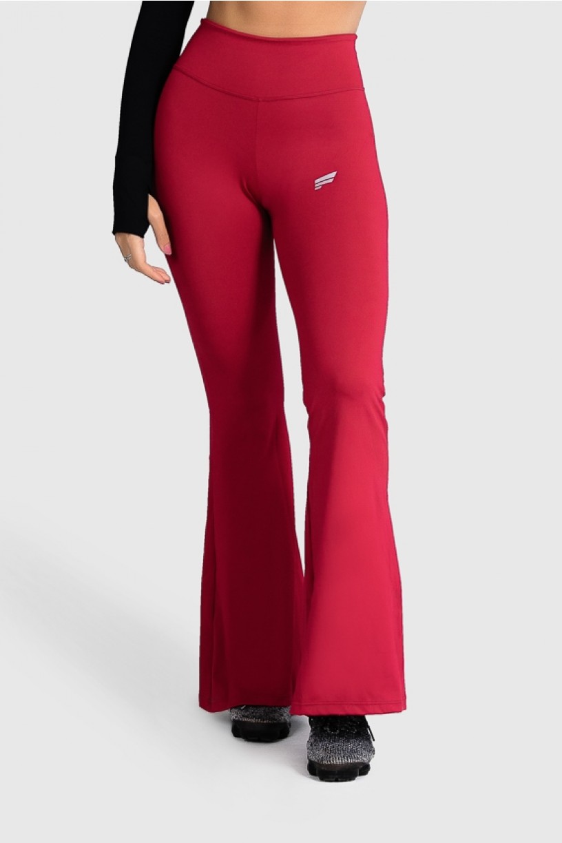 Calça Flare Fitness Básica (Vinho) | Ref: GO4-C