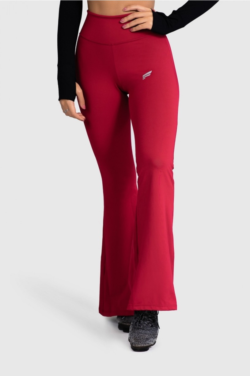 Calça Flare Fitness Básica (Vinho) | Ref: GO4-C