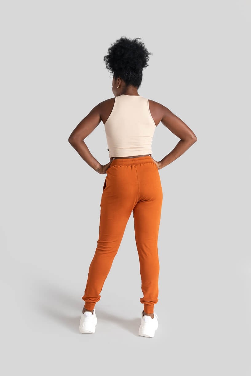 Calça Jogger (Laranja / Bege) | Ref: K3094-C