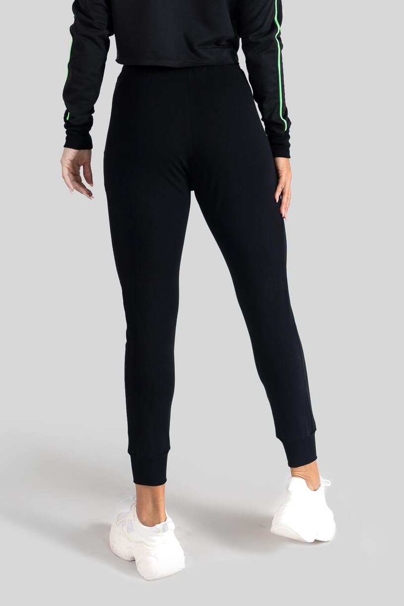 Calça Jogger (Preto / Verde Neon) | Ref: K3094-A