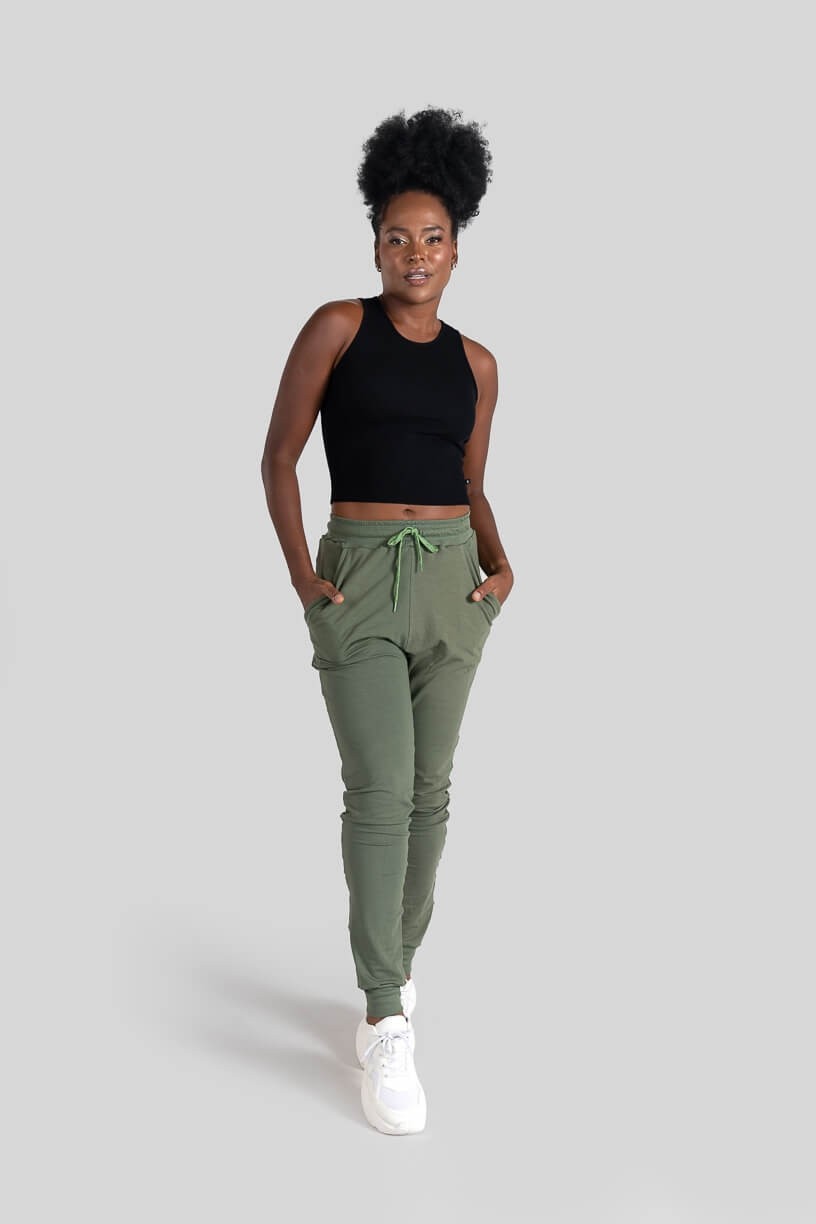 Calça Jogger (Verde Militar / Verde) | Ref: K3094-E