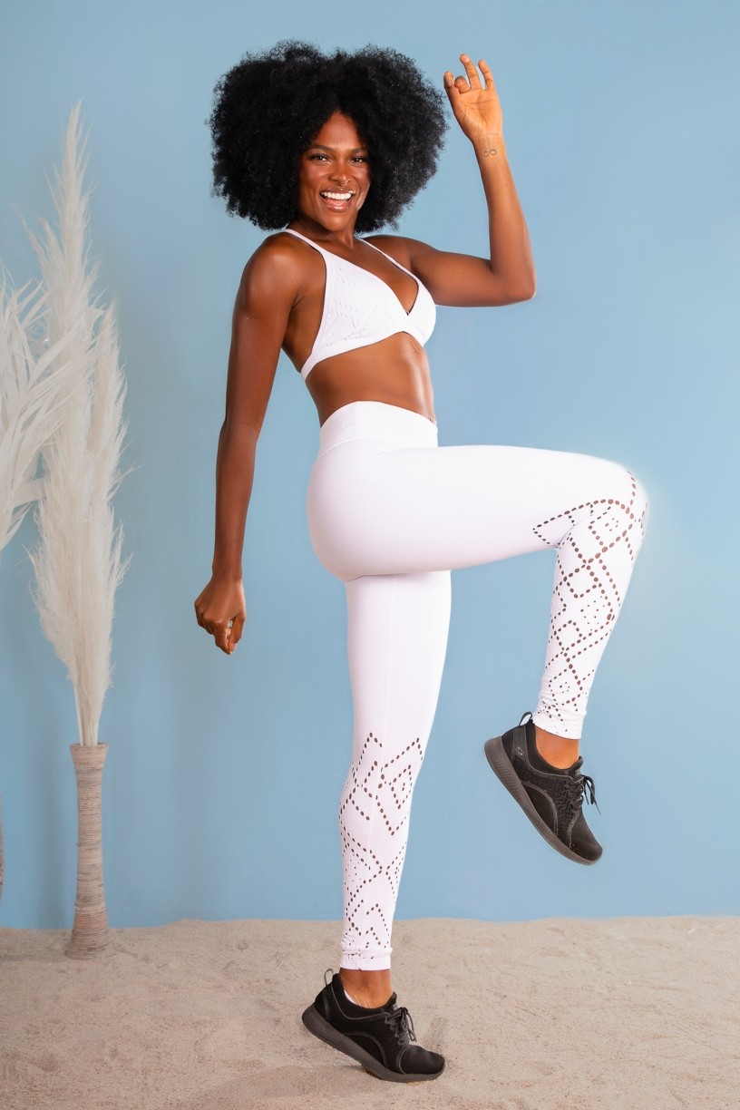 Calça Legging Básica (Branco) | Ref: K3073-B