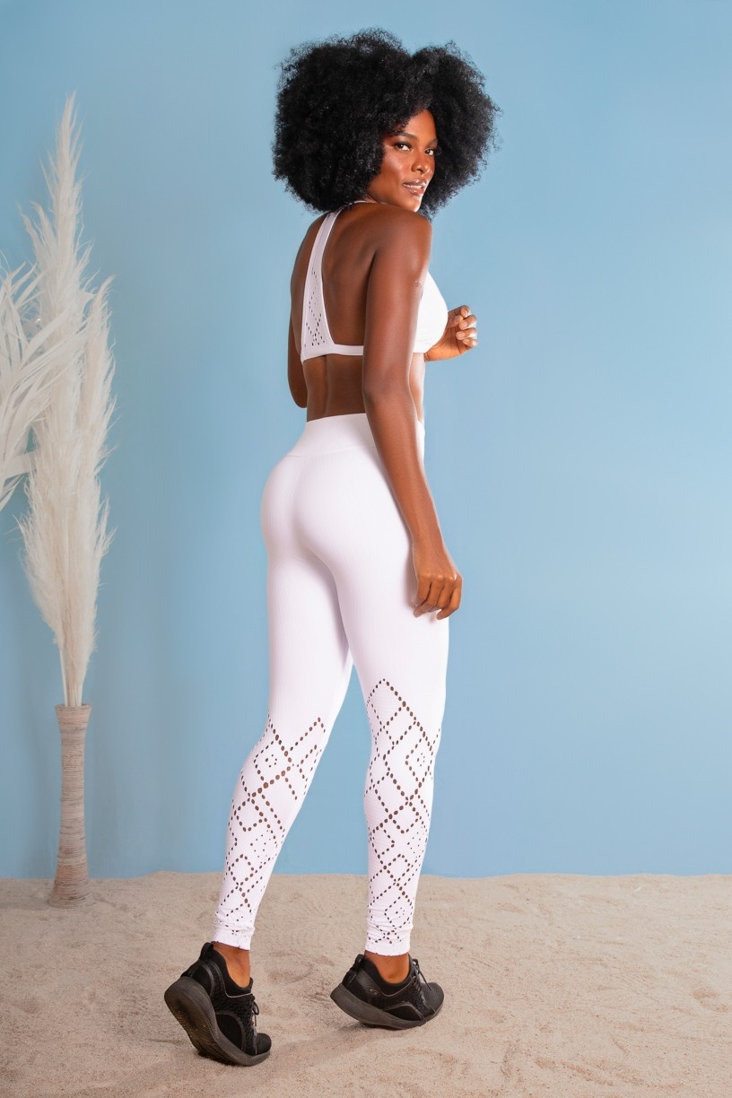 Calça Legging Básica (Branco) | Ref: K3073-B