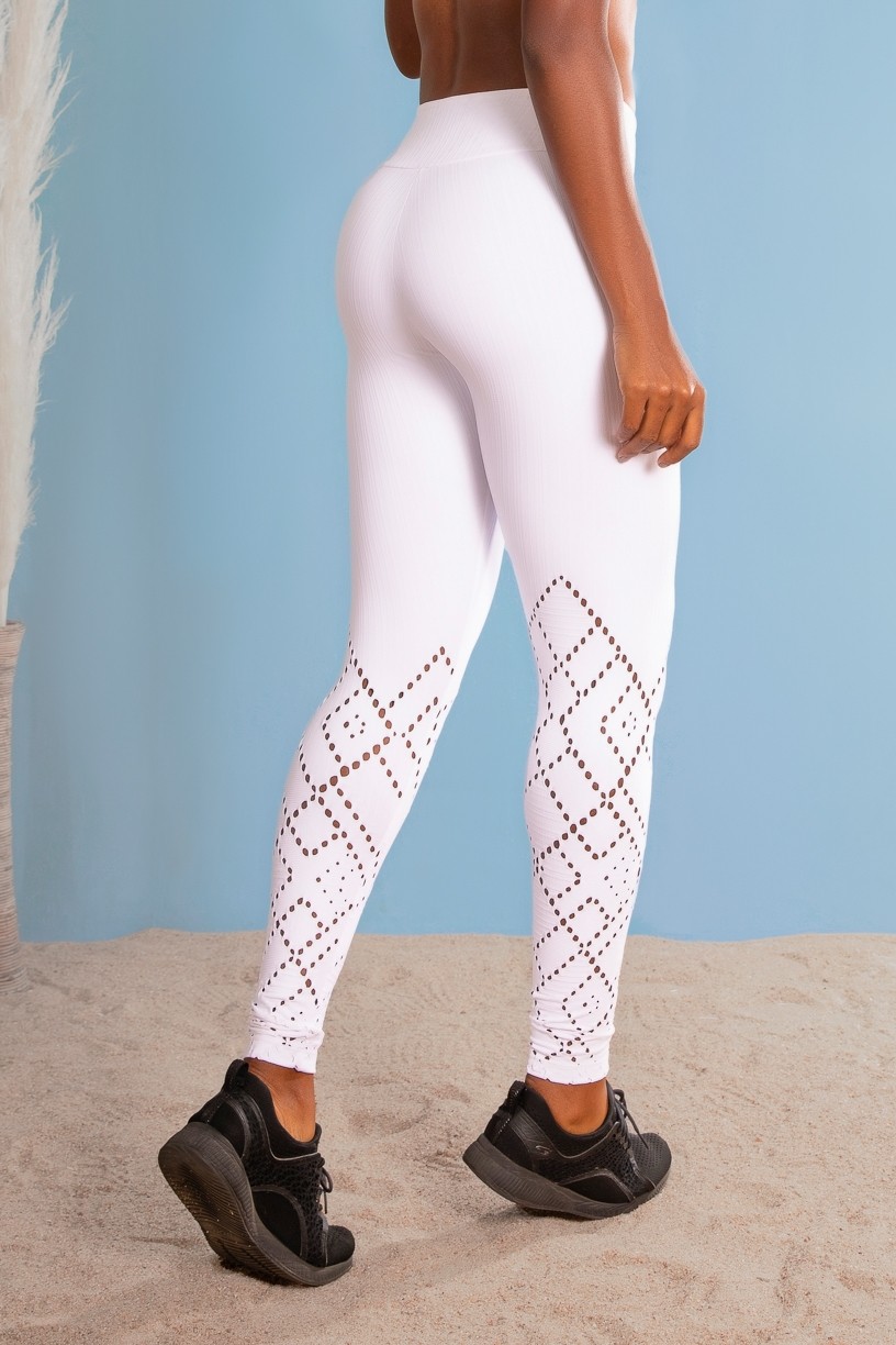 Calça Legging Básica (Branco) | Ref: K3073-B