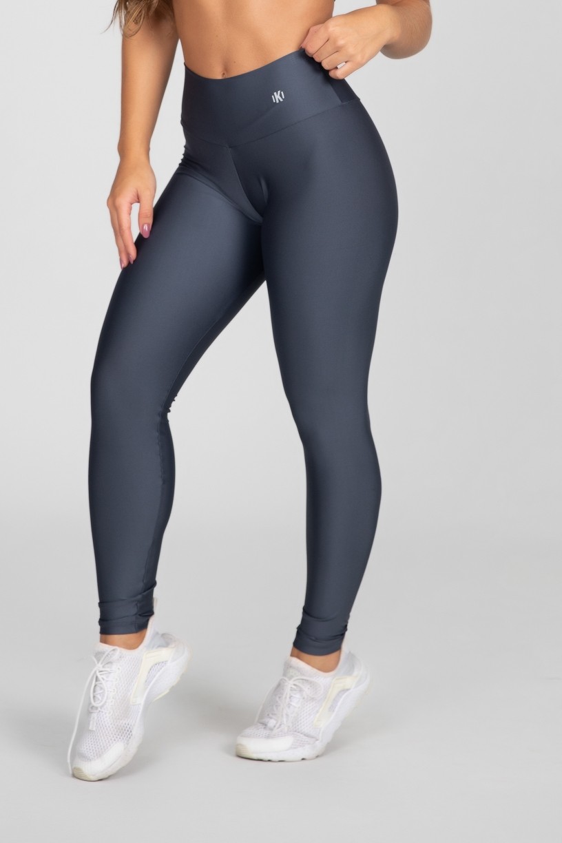 Calça Legging Básica com Cós Triangular (Chumbo) | Ref: K2890-C