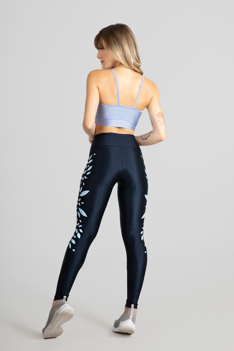 Calça Legging Básica com Silk (Azul Marinho) | Ref: GO528-A