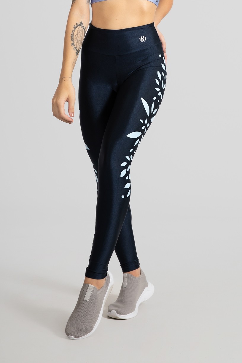 Calça Legging Básica com Silk (Azul Marinho) | Ref: GO528-A