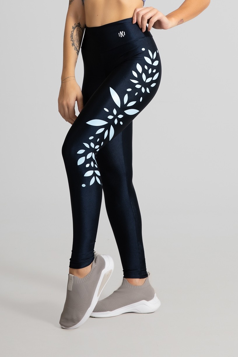 Calça Legging Básica com Silk (Azul Marinho) | Ref: GO528-A