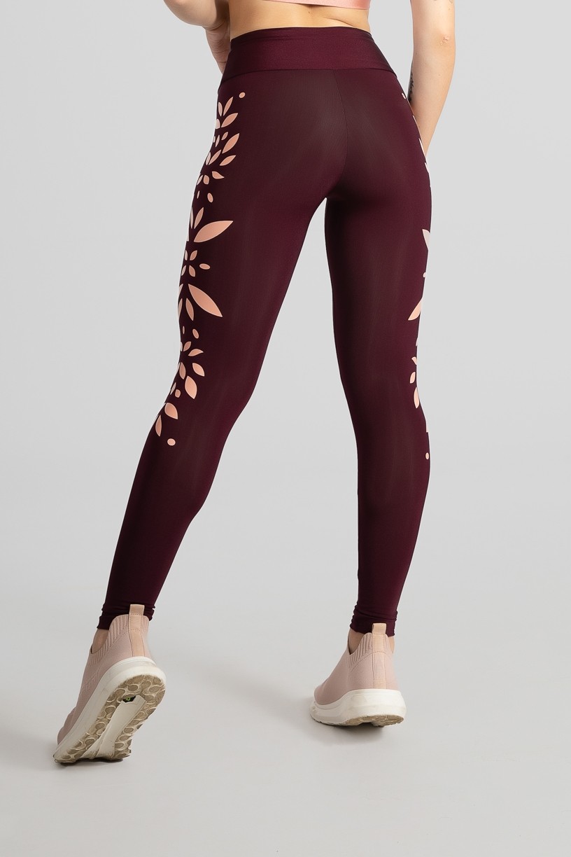 Calça Legging Básica com Silk (Bordô) | Ref: GO528-B