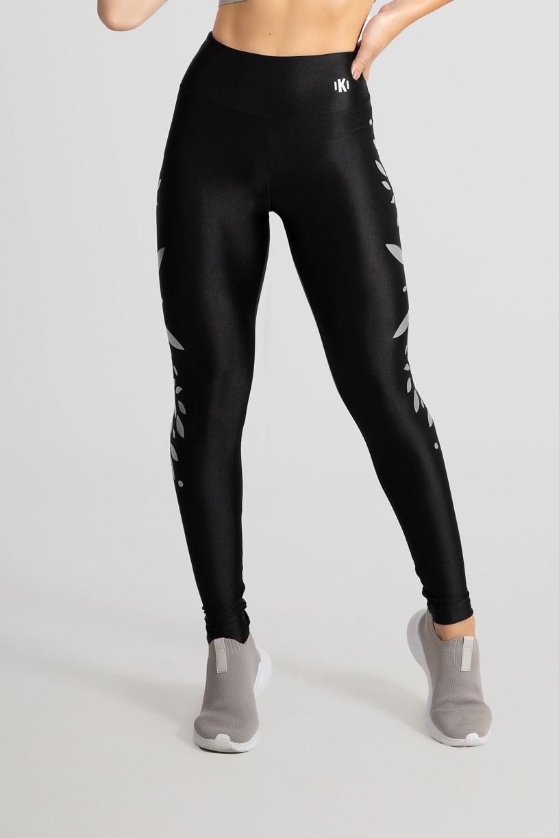 Calça Legging Básica com Silk (Preto) | Ref: GO528-C