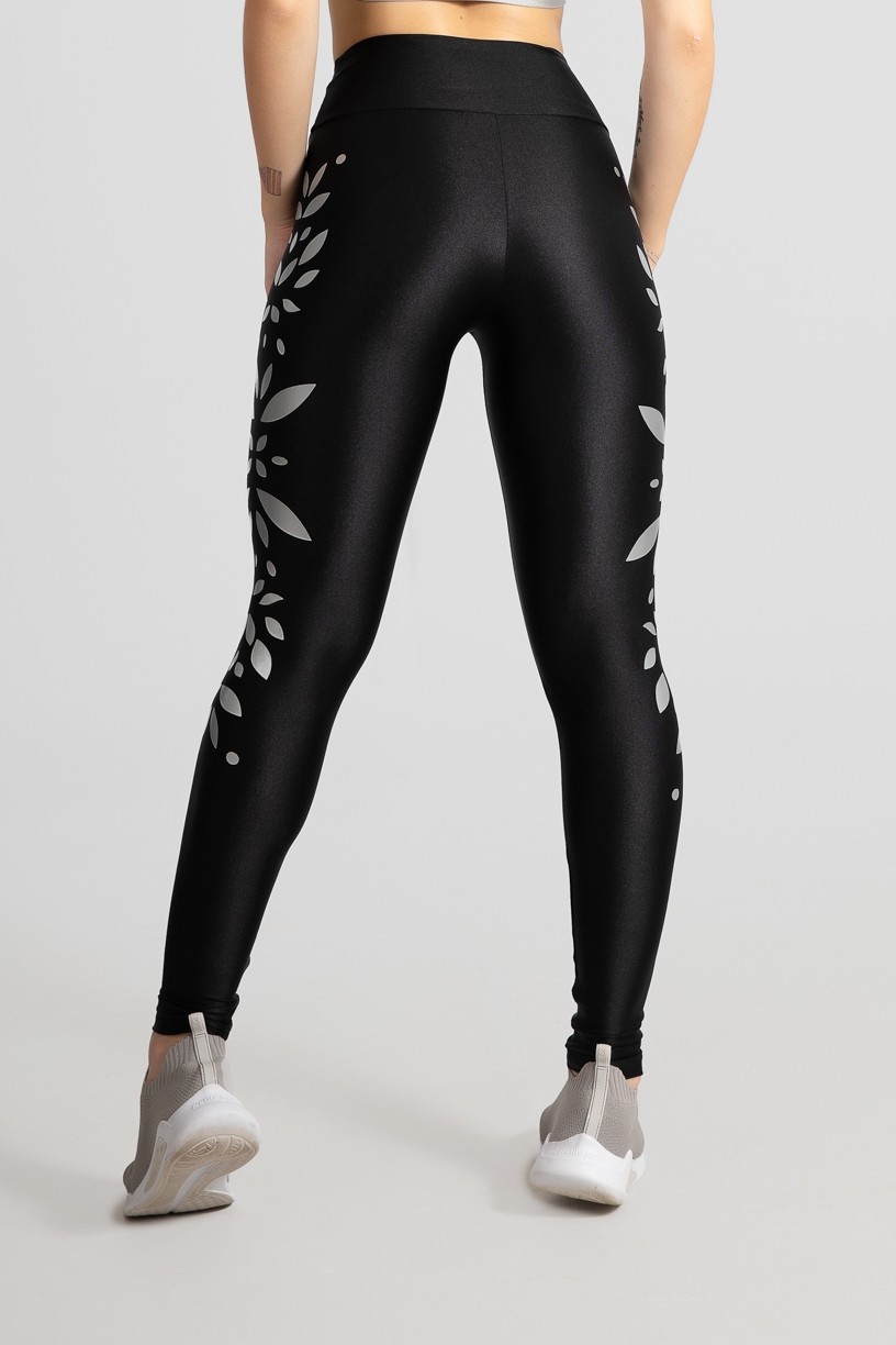 Calça Legging Básica com Silk (Preto) | Ref: GO528-C