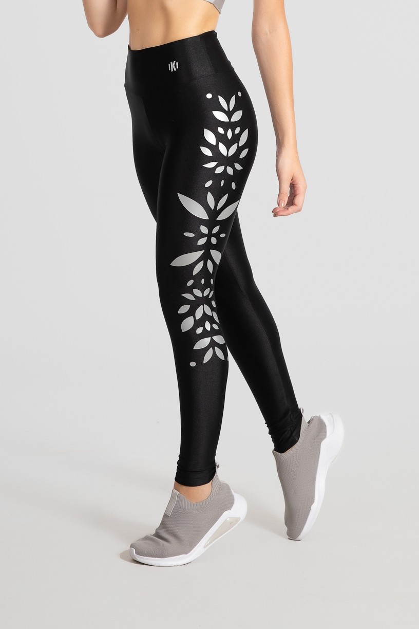 Calça Legging Básica com Silk (Preto) | Ref: GO528-C