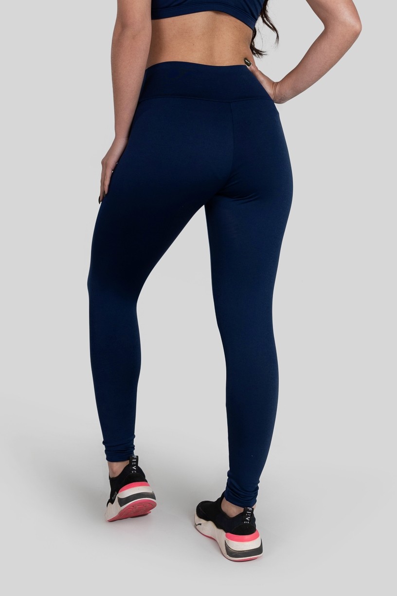 Calça Legging Básica de Poliéster (Azul Marinho)  Ref K3180-D