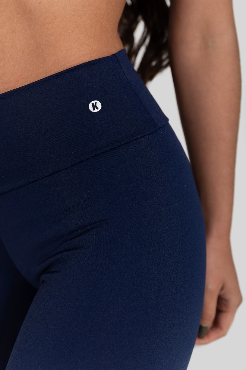 Calça Legging Básica de Poliéster (Azul Marinho)  Ref K3180-D