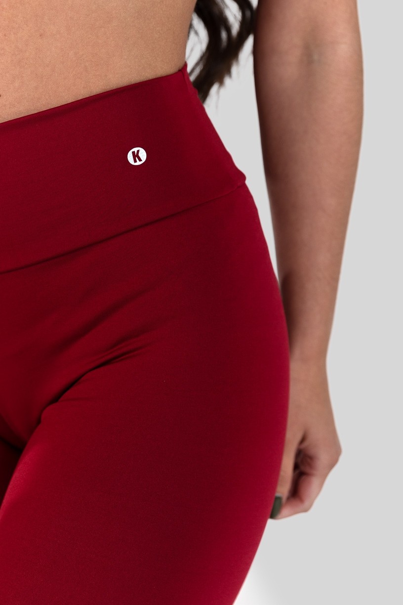 Calça Legging Básica de Poliéster (Vinho)  Ref K3180-E