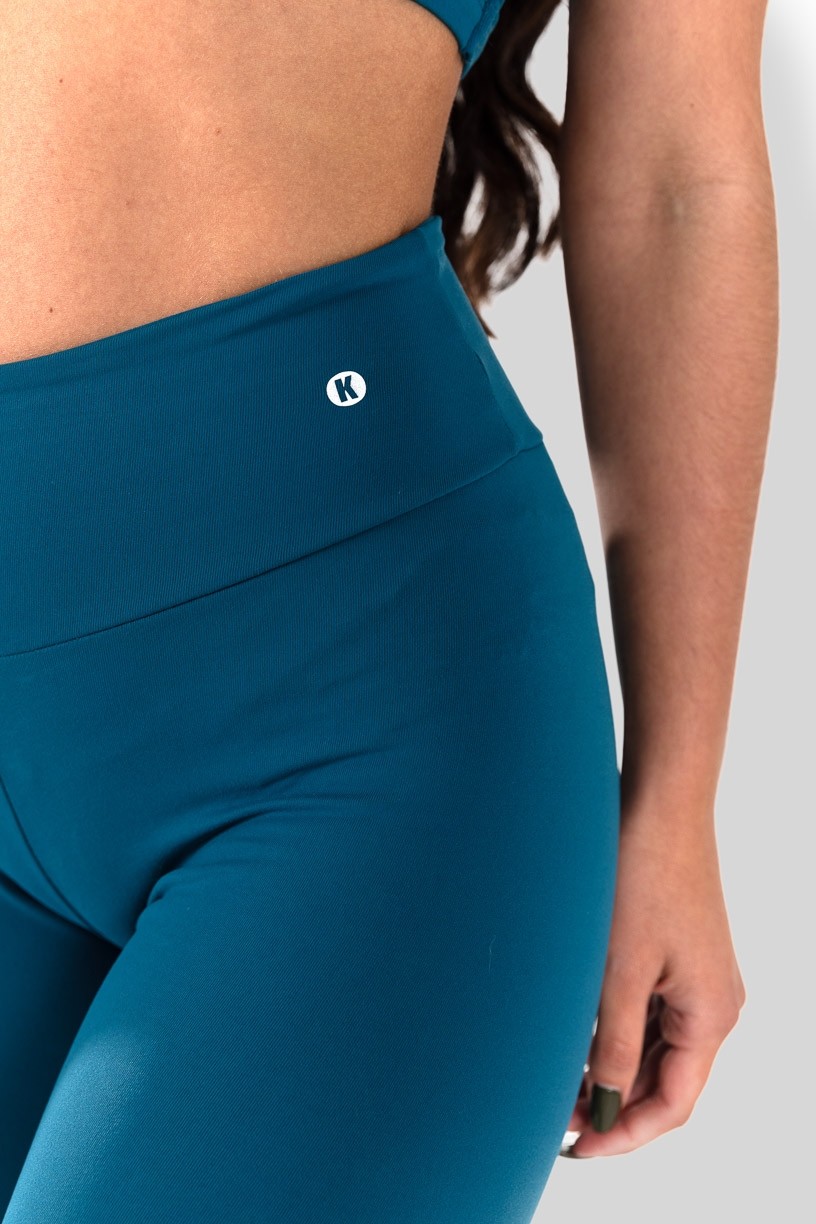 Calça Legging Básica de Poliamida (Azul Petróleo)  Ref K3185-A