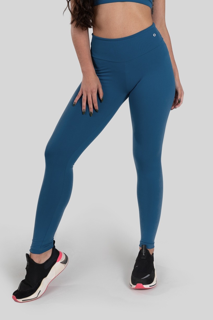 Calça Legging Básica de Poliamida (Azul)  Ref K3185-C