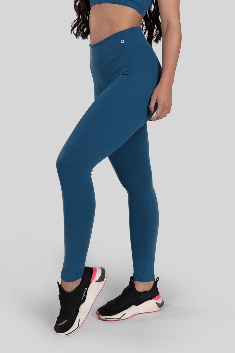 Calça Legging Básica de Poliamida (Azul)  Ref K3185-C