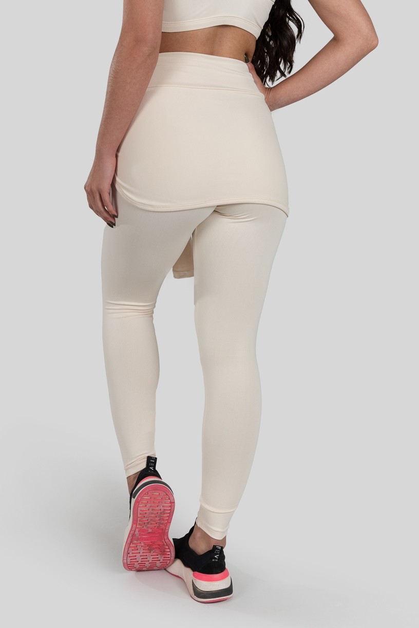 Calça Legging Básica de Poliamida (Bege) | Ref: K3185-D