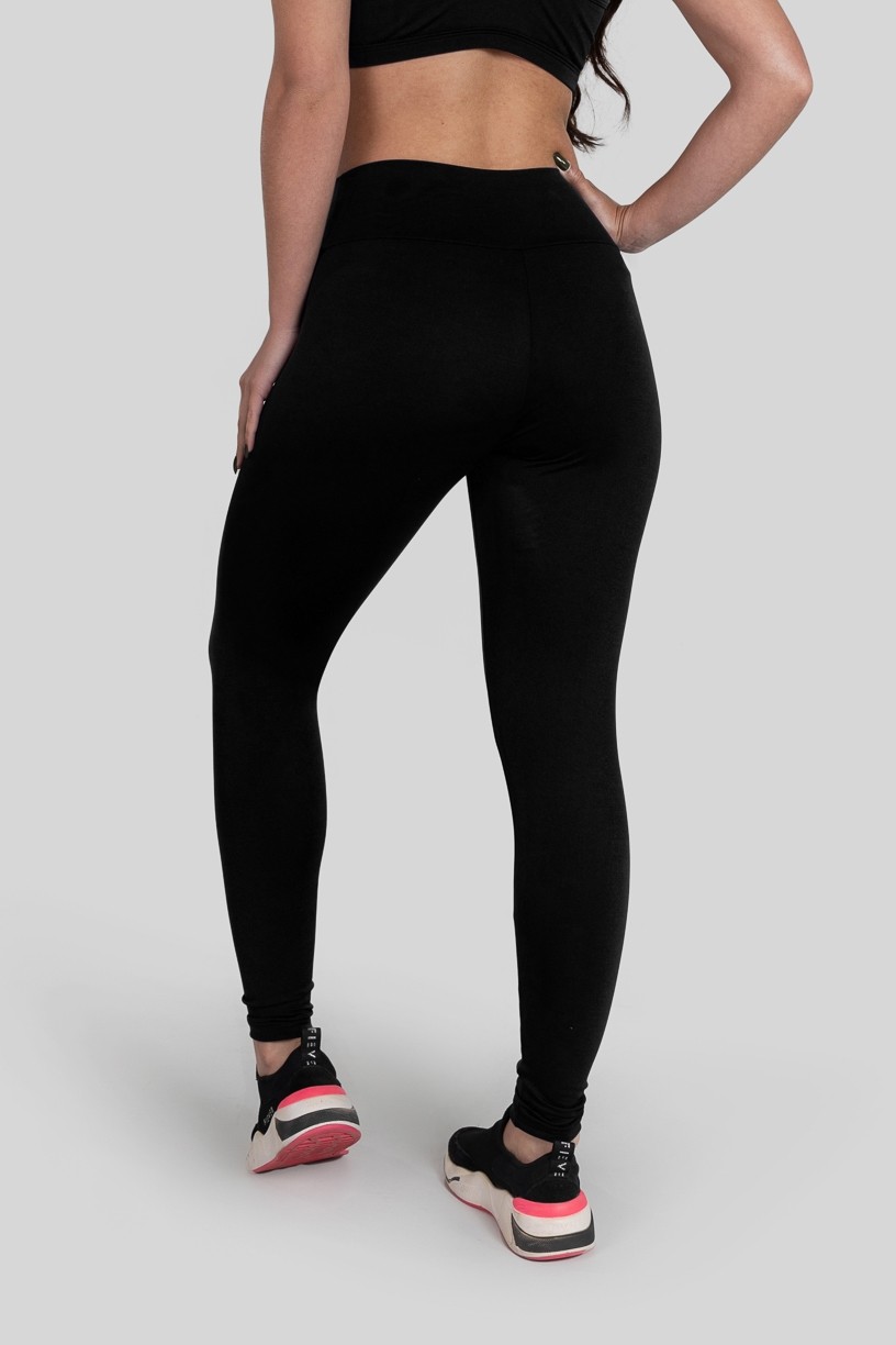 Calça Legging Básica de Poliamida (Preto)  Ref K3185-F