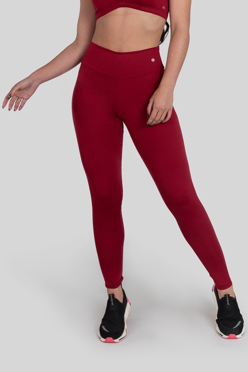 Calça Legging Básica de Poliamida (Vinho) | Ref: K3185-E