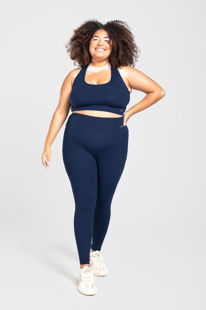 Calça Legging Básica Plus Size (Azul Marinho) | Ref: KP3074-B