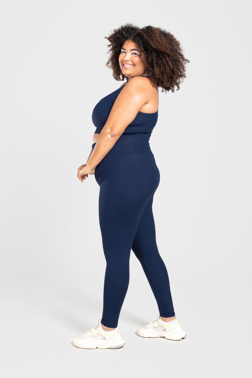 Calça Legging Básica Plus Size (Azul Marinho) | Ref: KP3074-B