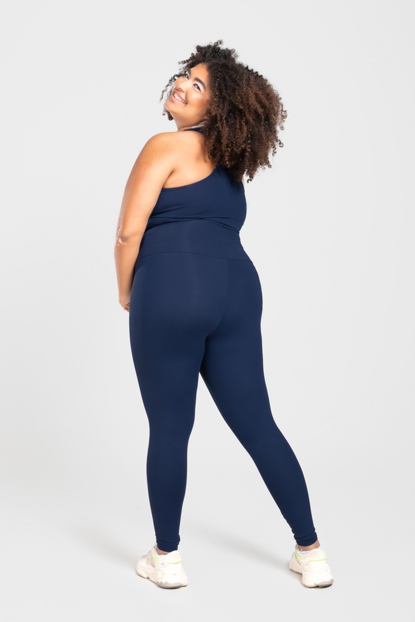 Calça Legging Básica Plus Size (Azul Marinho) | Ref: KP3074-B