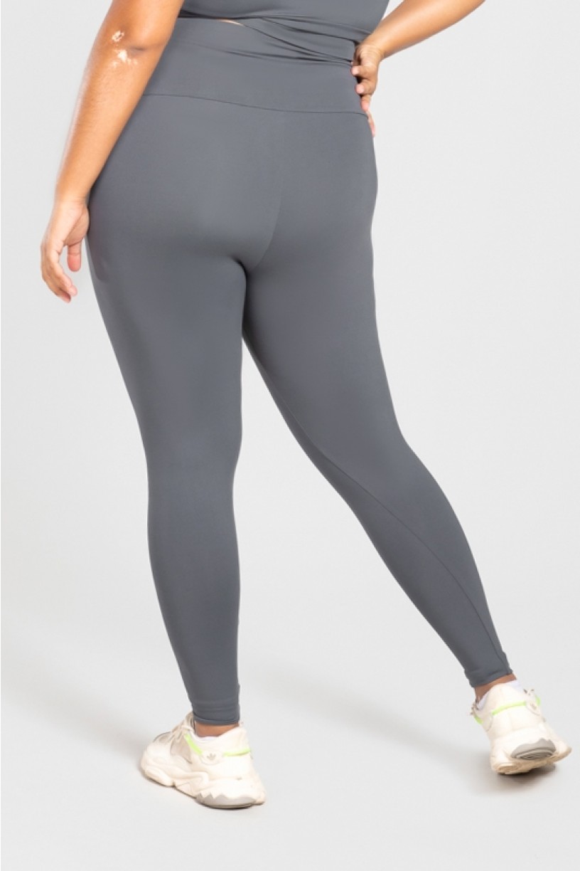 Calça Legging Básica Plus Size (Chumbo) | Ref: KP3074-F