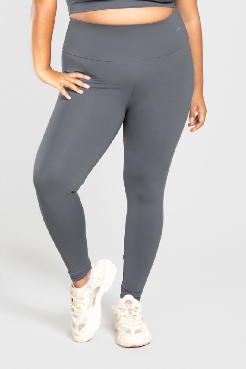 Calça Legging Básica Plus Size (Chumbo) | Ref: KP3074-F