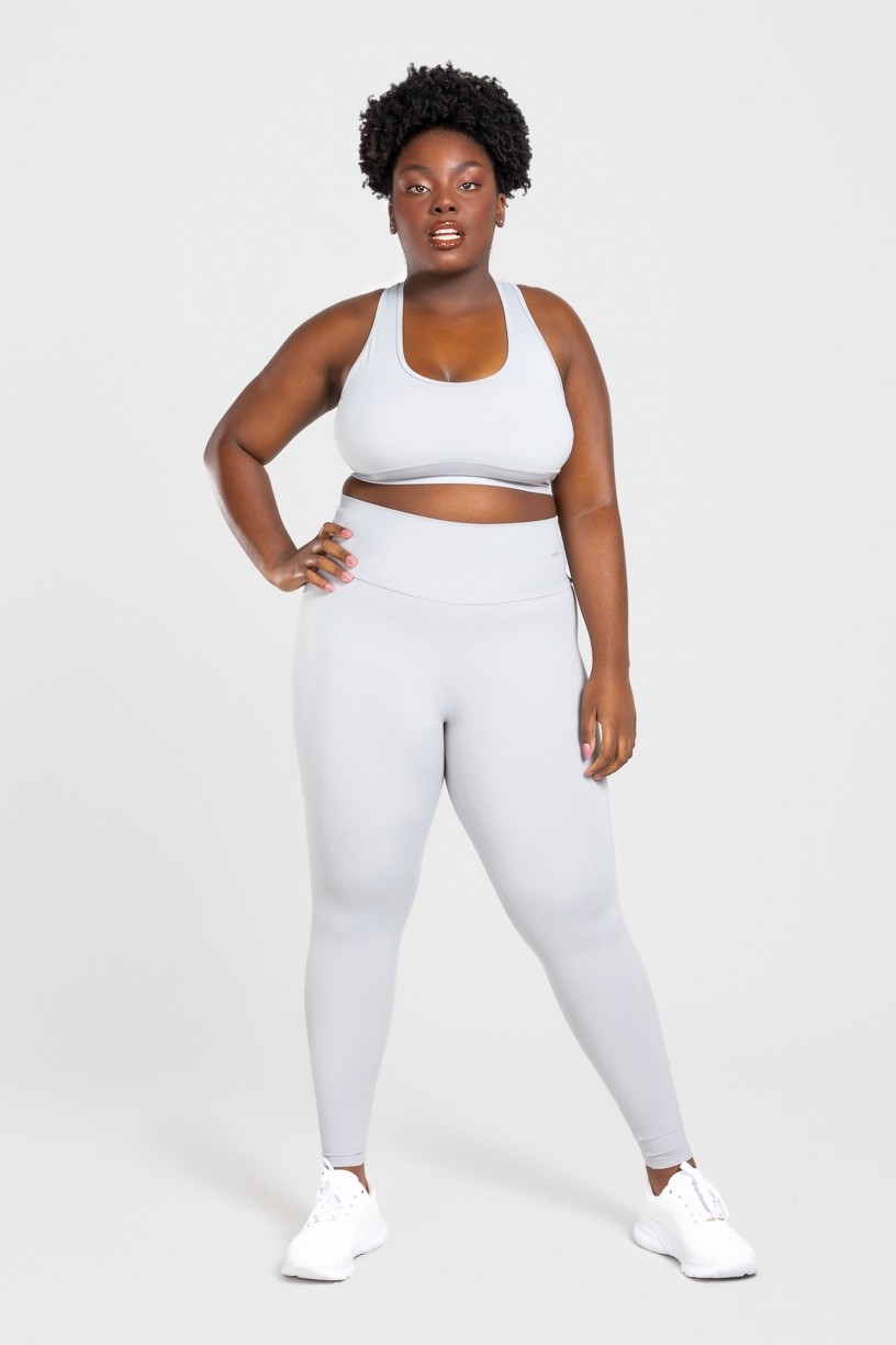 Calça Legging Básica Plus Size (Cinza) | Ref: KP3074-D