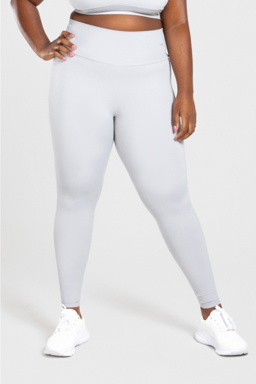 Calça Legging Básica Plus Size (Cinza) | Ref: KP3074-D