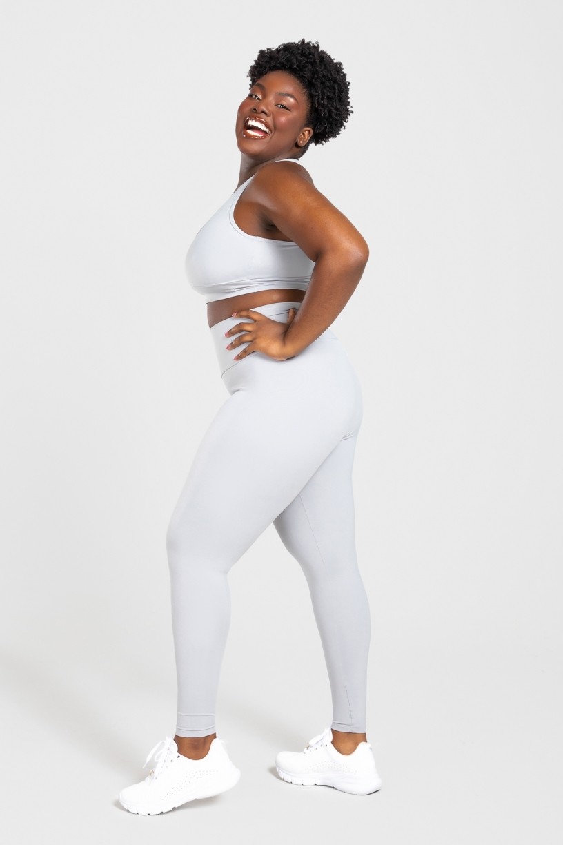 Calça Legging Básica Plus Size (Cinza) | Ref: KP3074-D