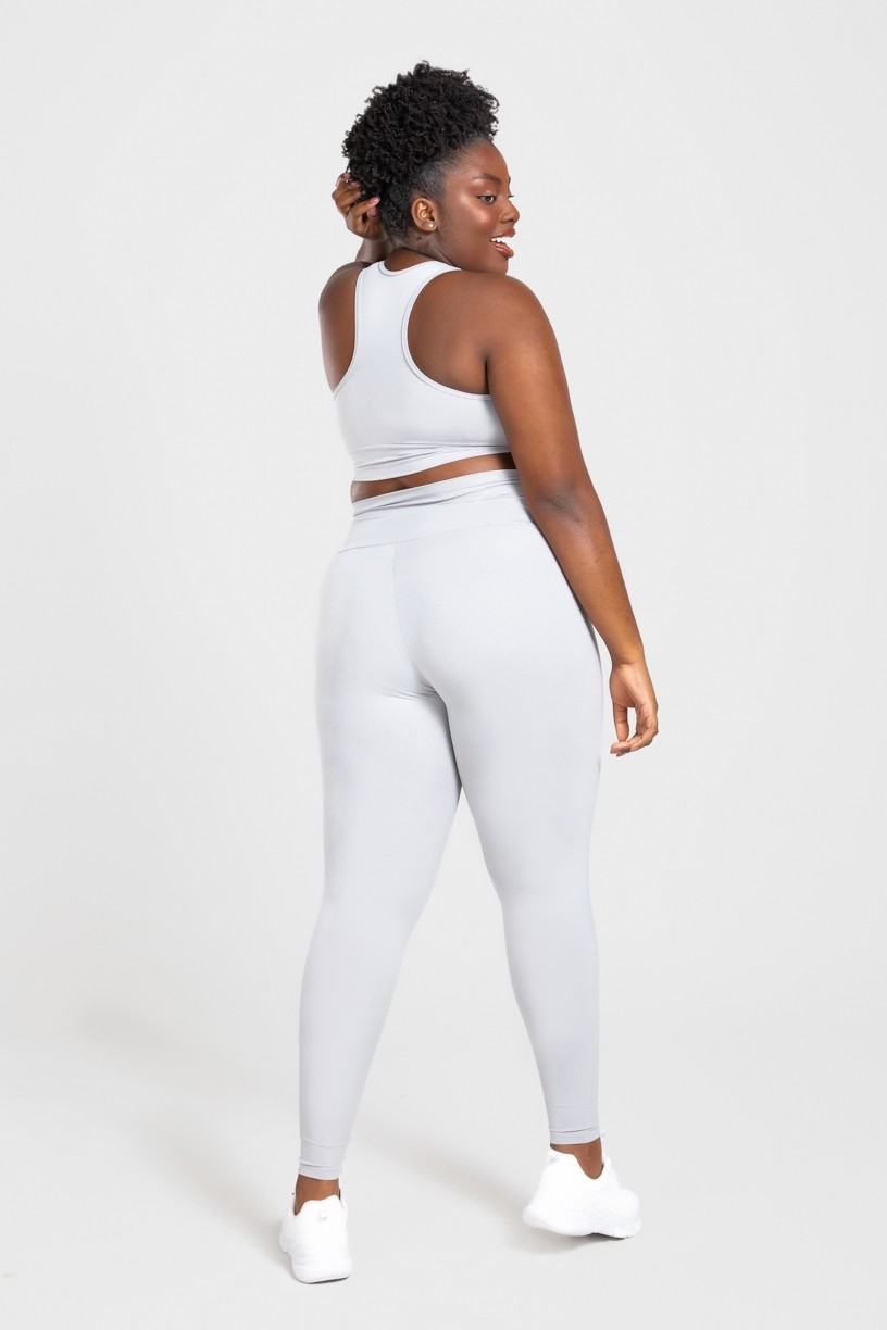 Calça Legging Básica Plus Size (Cinza) | Ref: KP3074-D