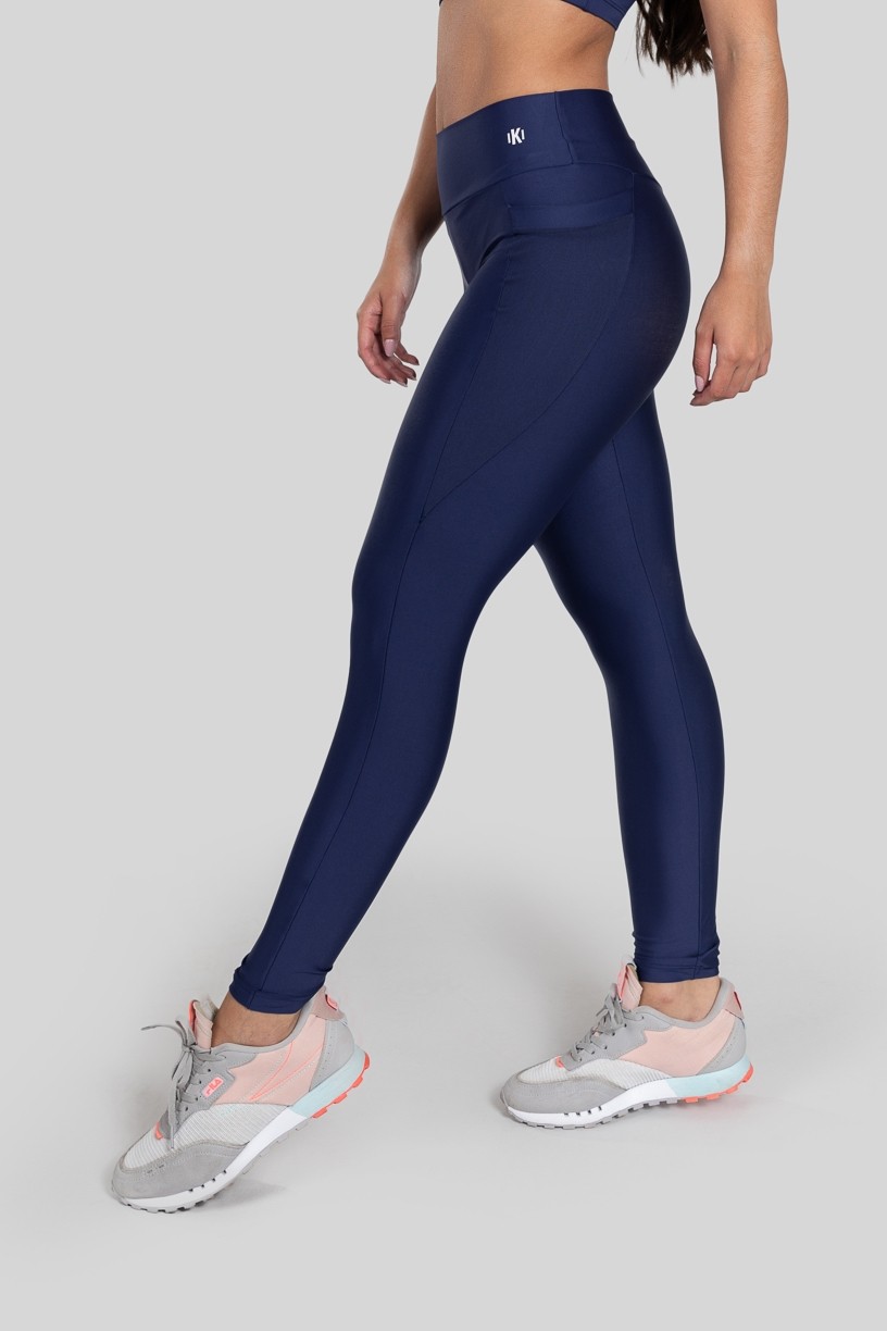 Calça Legging com Bolso em Tule (Azul Marinho)  Ref K2871-D