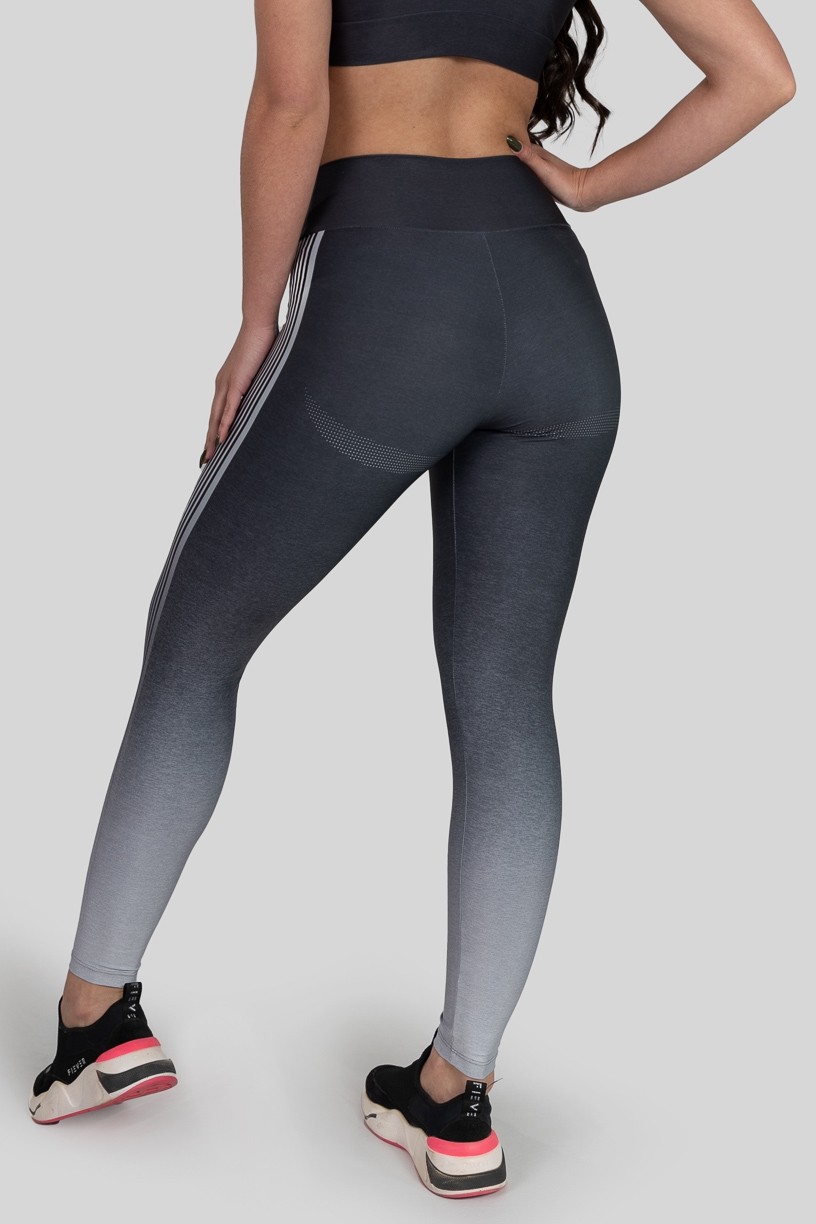 Calça Legging com Cós Duplo Estampa Digital (Black Lane) | Ref: K3065-A