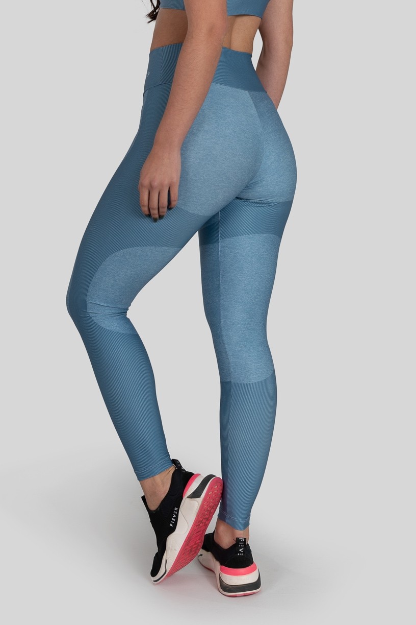 Calça Legging com Cós Duplo Estampa Digital (Blue Bubble) | Ref: K3068-D